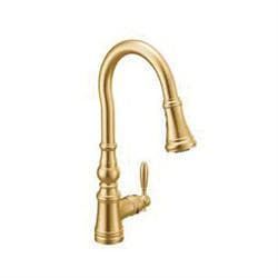 Moen® S73004BG Weymouth™ Pulldown Kitchen Faucet, 7-61/64 in Spout Reach