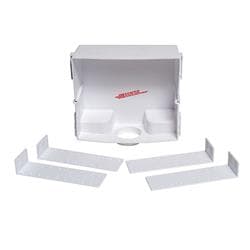Oatey® 39010 Sure-Vent® Wall Box With Metal Grille Faceplate, 8.925 in L x 8 in H