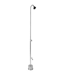 Outdoor Shower Company PS-1000-CHV Free Standing Single Supply Shower