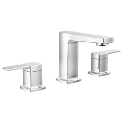 Peerless® P3571LF Ezra™ Dual Lever Widespread Lavatory Faucet, 1 gpm Flow Rate, 3-15/16 in H Spout, 6 to 16 in Center, Chrome, 2 Handles, Pop-Up Drain, Import