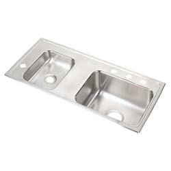 Just Manufacturing DCRADA1737AR554-J Classroom ADA Sink Right, Rectangular Shape, 5-1/2 in H x 17 in W x 37-1/4 in L, Drop-In Mounting, 304 Stainless Steel, Lustrous Satin, Domestic
