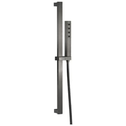 DELTA® 51567-KS-PR Universal Handshower, 1-Function Shower Head, 1.75 gpm Flow Rate, 60 to 82 in L Hose, NPSM Connection, Lumicoat™ Black Stainless, Import