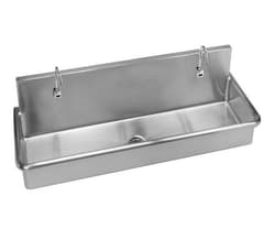 Just Manufacturing JADA4820S-J Surgeon Scrub ADA Sink Kit, Rectangular Shape, 15-1/2 in H x 20 in W x 48 in L, Wall Mounting, 304 Stainless Steel, Buffed Satin, Import