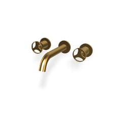 Graff® G-11430-C19B-BB-T Harley Wall Mount Lavatory Faucet, Brushed Brass PVD