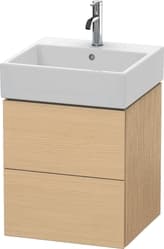 DURAVIT LC627403030 LC6274 L-Cube Vanity Unit, 544 mm OAH x 484 mm OAW x 459 mm OAD, Natural Oak Cabinet, Import